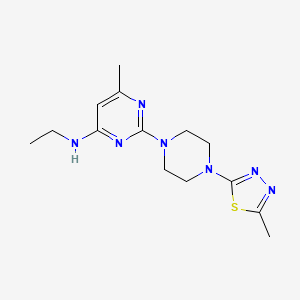 molecular formula C14H21N7S B2548927 N-Ethyl-6-methyl-2-[4-(5-methyl-1,3,4-thiadiazol-2-yl)piperazin-1-yl]pyrimidin-4-amine CAS No. 2415453-11-9