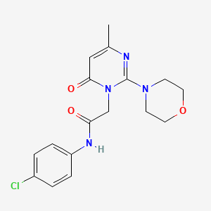 molecular formula C17H19ClN4O3 B2548940 N-(4-chlorophenyl)-2-[4-methyl-2-(morpholin-4-yl)-6-oxo-1,6-dihydropyrimidin-1-yl]acetamide CAS No. 1251575-29-7