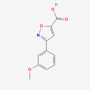 molecular formula C11H9NO4 B2548943 3-(3-Methoxyphenyl)isoxazole-5-carboxylic acid CAS No. 883546-38-1