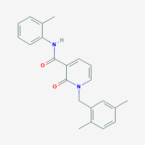 molecular formula C22H22N2O2 B2548997 1-[(2,5-dimethylphenyl)methyl]-N-(2-methylphenyl)-2-oxo-1,2-dihydropyridine-3-carboxamide CAS No. 946248-89-1