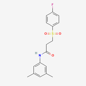 molecular formula C17H18FNO3S B2549023 N-(3,5-dimethylphenyl)-3-(4-fluorobenzenesulfonyl)propanamide CAS No. 895450-49-4