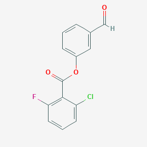 molecular formula C14H8ClFO3 B2549056 3-Formylphenyl 2-chloro-6-fluorobenzoate CAS No. 1175857-13-2