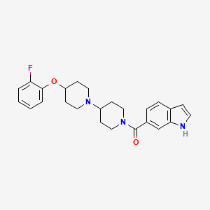 molecular formula C25H28FN3O2 B2549061 (4-(2-fluorophenoxy)-[1,4'-bipiperidin]-1'-yl)(1H-indol-6-yl)methanone CAS No. 1706075-26-4