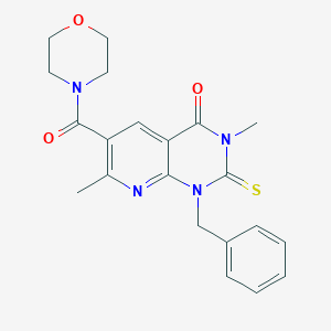 Morpholine, 4-((1,2,3,4-tetrahydro-3,7-dimethyl-4-oxo-1-(phenylmethyl)-2-thioxopyrido(2,3-d)pyrimidin-6-yl)carbonyl)-
