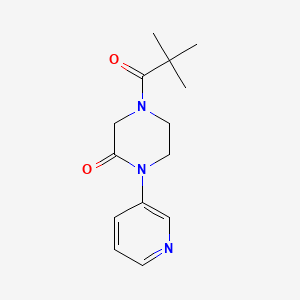 4-(2,2-Dimethylpropanoyl)-1-(pyridin-3-yl)piperazin-2-one