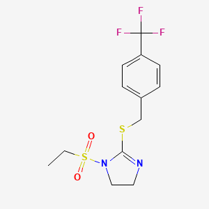 1-Ethylsulfonyl-2-[[4-(trifluoromethyl)phenyl]methylsulfanyl]-4,5-dihydroimidazole