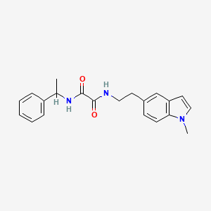 molecular formula C21H23N3O2 B2549171 N-[2-(1-methyl-1H-indol-5-yl)ethyl]-N'-(1-phenylethyl)ethanediamide CAS No. 2034418-86-3