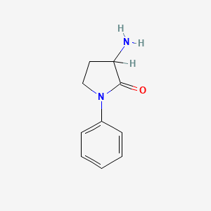 molecular formula C10H12N2O B2549180 3-Amino-1-phenylpyrrolidin-2-one CAS No. 1904-00-3