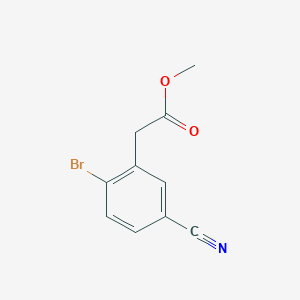 molecular formula C10H8BrNO2 B2549371 Methyl 2-(2-bromo-5-cyanophenyl)acetate CAS No. 1261614-60-1