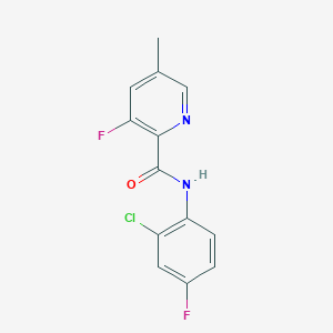 molecular formula C13H9ClF2N2O B2549386 N-(2-chloro-4-fluorophenyl)-3-fluoro-5-methylpyridine-2-carboxamide CAS No. 2415554-69-5