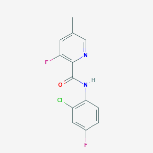 N-(2-chloro-4-fluorophenyl)-3-fluoro-5-methylpyridine-2-carboxamide