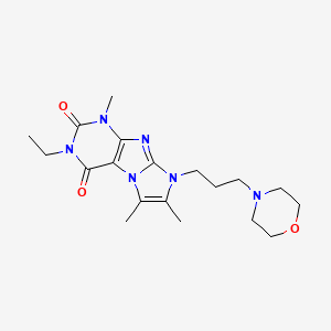 3-ethyl-1,6,7-trimethyl-8-(3-morpholinopropyl)-1H-imidazo[2,1-f]purine-2,4(3H,8H)-dione