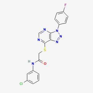 N-(3-chlorophenyl)-2-((3-(4-fluorophenyl)-3H-[1,2,3]triazolo[4,5-d]pyrimidin-7-yl)thio)acetamide