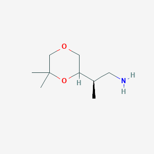 molecular formula C9H19NO2 B2549434 (2R)-2-(6,6-Dimethyl-1,4-dioxan-2-yl)propan-1-amine CAS No. 2248221-20-5
