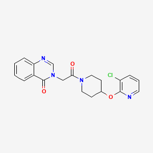molecular formula C20H19ClN4O3 B2549435 3-(2-(4-((3-chloropyridin-2-yl)oxy)piperidin-1-yl)-2-oxoethyl)quinazolin-4(3H)-one CAS No. 1448046-26-1
