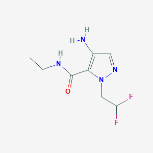 molecular formula C8H12F2N4O B2549450 4-Amino-1-(2,2-difluoroethyl)-N-ethyl-1H-pyrazole-5-carboxamide CAS No. 2101196-41-0