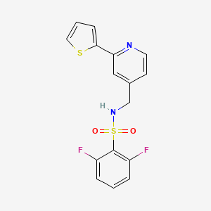 2,6-difluoro-N-((2-(thiophen-2-yl)pyridin-4-yl)methyl)benzenesulfonamide