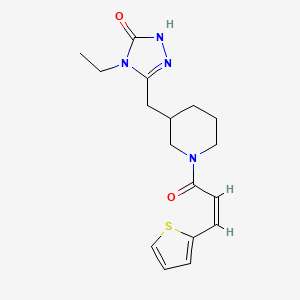(Z)-4-ethyl-3-((1-(3-(thiophen-2-yl)acryloyl)piperidin-3-yl)methyl)-1H-1,2,4-triazol-5(4H)-one