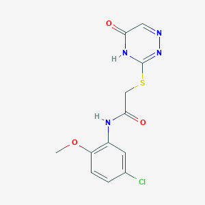 N-(5-chloro-2-methoxyphenyl)-2-(5-oxo(4H-1,2,4-triazin-3-ylthio))acetamide