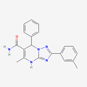 5-Methyl-7-phenyl-2-(m-tolyl)-4,7-dihydro-[1,2,4]triazolo[1,5-a]pyrimidine-6-carboxamide
