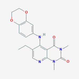 5-((2,3-dihydrobenzo[b][1,4]dioxin-6-yl)amino)-6-ethyl-1,3-dimethylpyrido[2,3-d]pyrimidine-2,4(1H,3H)-dione