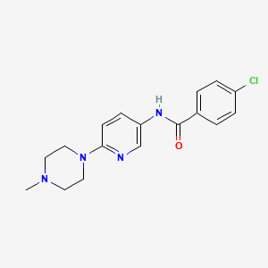 4-chloro-N-[6-(4-methylpiperazin-1-yl)pyridin-3-yl]benzamide