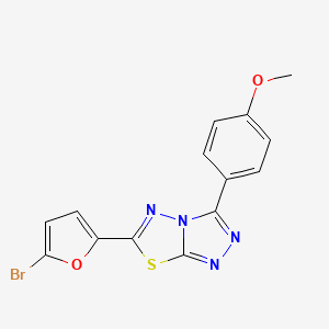 6-(5-Bromofuran-2-yl)-3-(4-methoxyphenyl)-[1,2,4]triazolo[3,4-b][1,3,4]thiadiazole