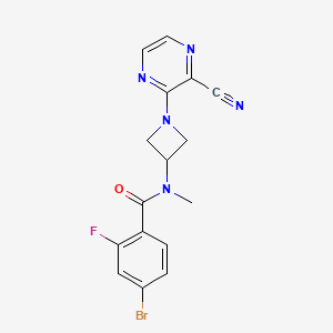 4-Bromo-N-[1-(3-cyanopyrazin-2-yl)azetidin-3-yl]-2-fluoro-N-methylbenzamide