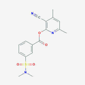 3-Cyano-4,6-dimethyl-2-pyridinyl 3-[(dimethylamino)sulfonyl]benzenecarboxylate