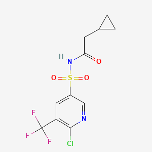 N-{[6-chloro-5-(trifluoromethyl)pyridin-3-yl]sulfonyl}-2-cyclopropylacetamide
