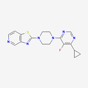 2-[4-(6-Cyclopropyl-5-fluoropyrimidin-4-yl)piperazin-1-yl]-[1,3]thiazolo[4,5-c]pyridine