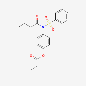 Butyric acid 4-(benzenesulfonyl-butyryl-amino)-phenyl ester