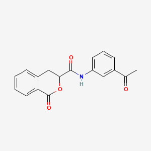 molecular formula C18H15NO4 B2549527 N-(3-acetylphenyl)-1-oxo-3,4-dihydro-1H-2-benzopyran-3-carboxamide CAS No. 627044-45-5