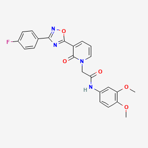 N-(3,4-dimethoxyphenyl)-2-(3-(3-(4-fluorophenyl)-1,2,4-oxadiazol-5-yl)-2-oxopyridin-1(2H)-yl)acetamide