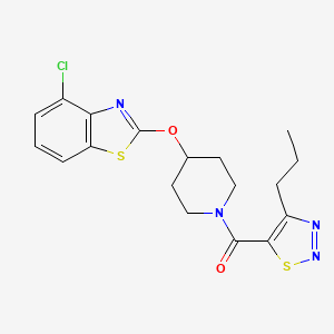 (4-((4-Chlorobenzo[d]thiazol-2-yl)oxy)piperidin-1-yl)(4-propyl-1,2,3-thiadiazol-5-yl)methanone