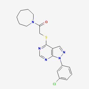 1-(Azepan-1-yl)-2-[1-(3-chlorophenyl)pyrazolo[3,4-d]pyrimidin-4-yl]sulfanylethanone