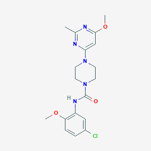 molecular formula C18H22ClN5O3 B2549538 N-(5-chloro-2-methoxyphenyl)-4-(6-methoxy-2-methylpyrimidin-4-yl)piperazine-1-carboxamide CAS No. 946249-15-6