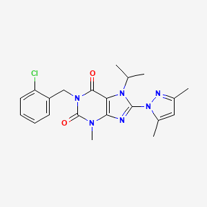 1-(2-chlorobenzyl)-8-(3,5-dimethyl-1H-pyrazol-1-yl)-7-isopropyl-3-methyl-1H-purine-2,6(3H,7H)-dione