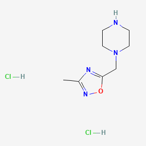 1-[(3-Methyl-1,2,4-oxadiazol-5-yl)methyl]piperazine dihydrochloride