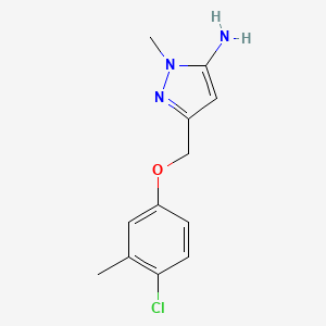 5-[(4-Chloro-3-methylphenoxy)methyl]-2-methylpyrazol-3-amine