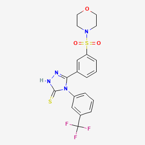 5-[3-(morpholine-4-sulfonyl)phenyl]-4-[3-(trifluoromethyl)phenyl]-4H-1,2,4-triazole-3-thiol