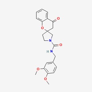 N-(3,4-dimethoxybenzyl)-4-oxospiro[chroman-2,3'-pyrrolidine]-1'-carboxamide