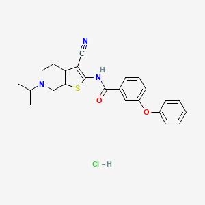 N-(3-cyano-6-isopropyl-4,5,6,7-tetrahydrothieno[2,3-c]pyridin-2-yl)-3-phenoxybenzamide hydrochloride