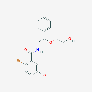 molecular formula C19H22BrNO4 B2549563 2-bromo-N-(2-(2-hydroxyethoxy)-2-(p-tolyl)ethyl)-5-methoxybenzamide CAS No. 1787916-65-7