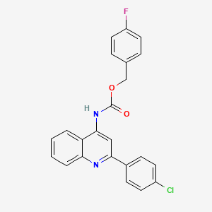 (4-fluorophenyl)methyl N-[2-(4-chlorophenyl)quinolin-4-yl]carbamate