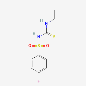 molecular formula C9H11FN2O2S2 B2549572 N-(ethylcarbamothioyl)-4-fluorobenzenesulfonamide CAS No. 709002-26-6