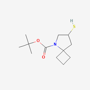 molecular formula C12H21NO2S B2549581 Tert-butyl 7-sulfanyl-5-azaspiro[3.4]octane-5-carboxylate CAS No. 2490418-42-1