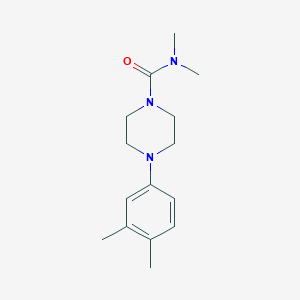 molecular formula C15H23N3O B2549585 4-(3,4-二甲苯基)-N,N-二甲基哌嗪-1-甲酰胺 CAS No. 501104-36-5