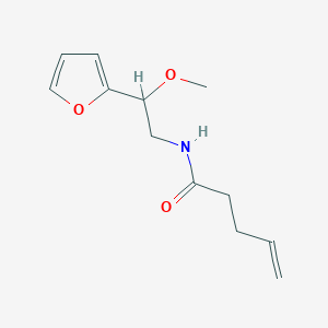 molecular formula C12H17NO3 B2549586 N-(2-(furan-2-yl)-2-methoxyethyl)pent-4-enamide CAS No. 1795301-65-3