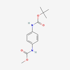 molecular formula C13H18N2O4 B2549595 t-Butyl methyl 1,4-phenylenedicarbamate CAS No. 1430115-43-7
